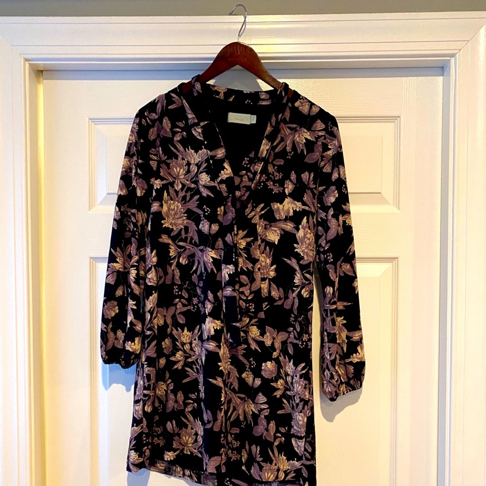 Black and Purple Floral dress.